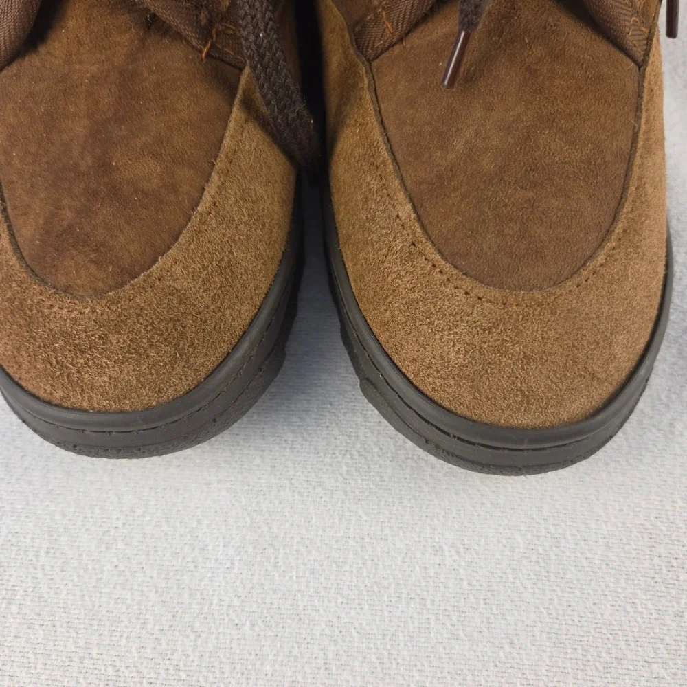 EMU Ridge Brown Suede Sheepskin Lined Lace Up Ankle Hiking Boots Womens 8L 7M